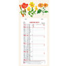 Calendrier mensuel fleurs - 41 x 19  cm